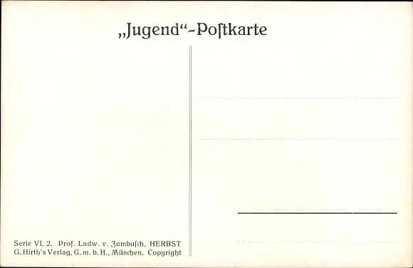 Künstler Ak Von Zumbusch, Ludwig, Herbst, Mädchen