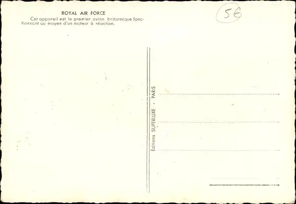 Ak Britisches Militärflugzeug, Royal Air Force