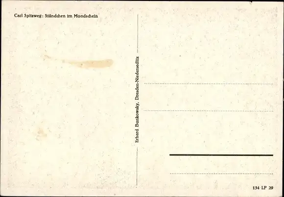 Künstler Ak Spitzweg, C., Ständchen im Mondschein, Singende Menschen