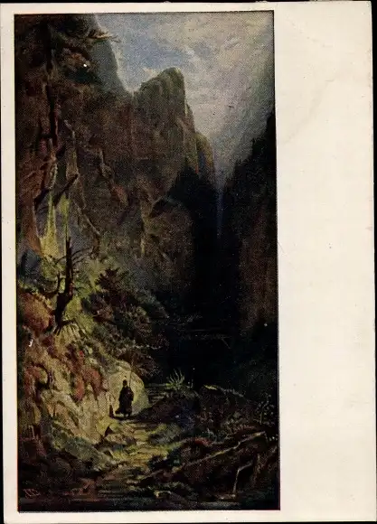 Künstler Ak Spitzweg, C., Der Angler