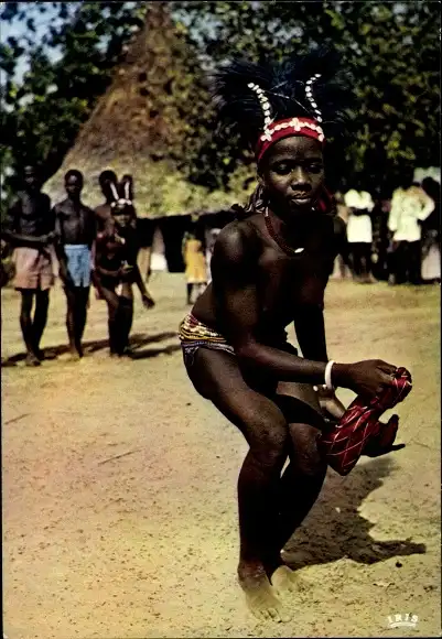 Ak Afrika, Tänzerin mit Schal