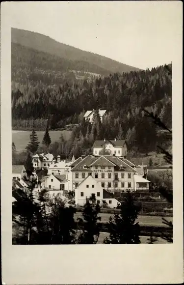 Ak Mönichkirchen in Niederösterreich, Ortsansicht, Hotel Lang