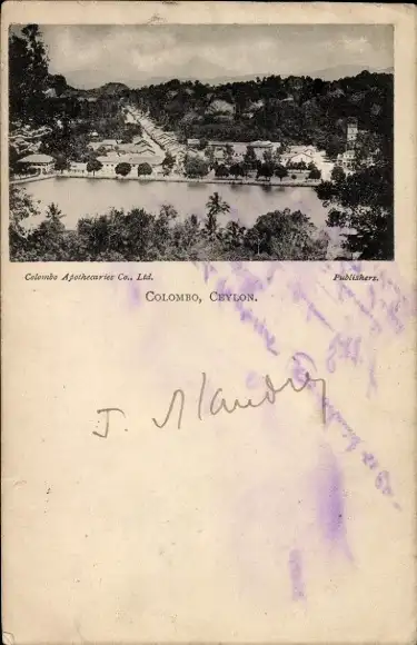 Ak Colombo Ceylon Sri Lanka, Gesamtansicht