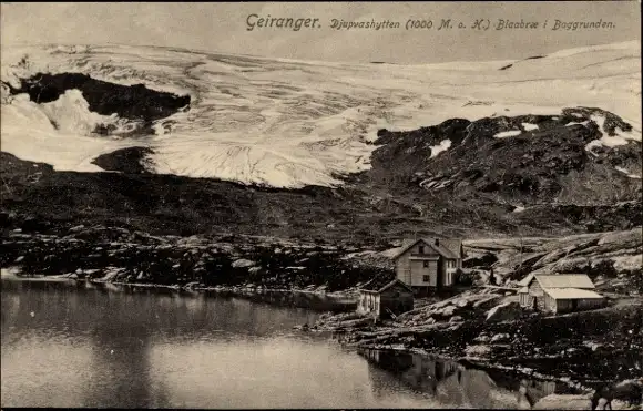 Ak Geiranger Norwegen, Djupvasshytta, Panorama