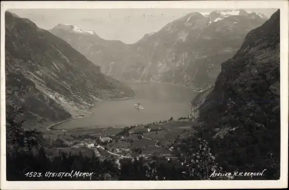 Ak Merok Geiranger Norwegen, Fjord, Panorama