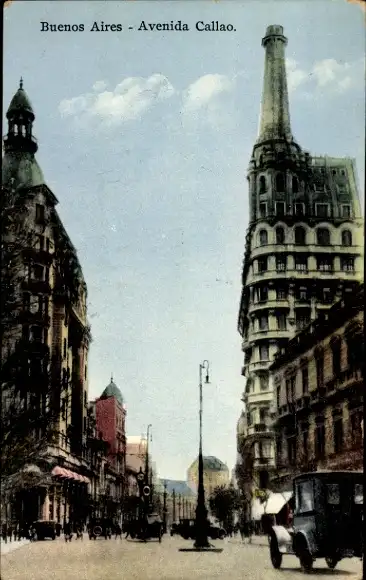 Ak Buenos Aires Argentinien, Avenida Callao, Straßenansicht
