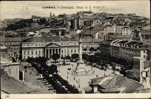 Ak Lisboa Lissabon Portugal, Praca de D. Pedro IV.