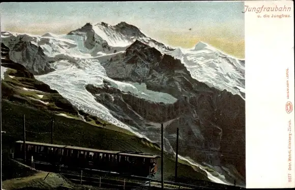 Ak Kanton Bern, Jungfraubahn und die Jungfrau