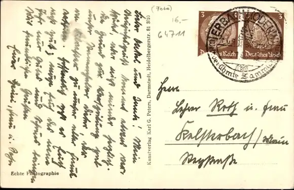 Ak Erbach im Odenwald Hessen, Totalansicht