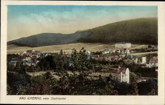 Ak Ilmenau in Thüringen, Blick vom Sophiental, Panorama