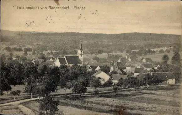 Ak Raedersdorf Rädersdorf Elsass Haut Rhin, Gesamtansicht