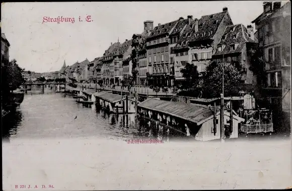 Ak Straßburg Straßburg Elsass Bas-Rhin, Schiffsleutstaden