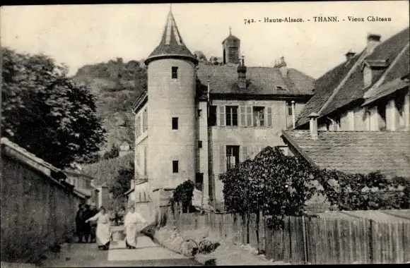 Ak Thann Elsass Haut Rhin, Schloss