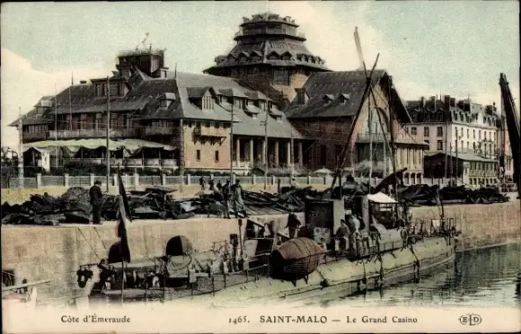 Ak Saint Malo Ille et Vilaine Bretagne, Le Grand Casino