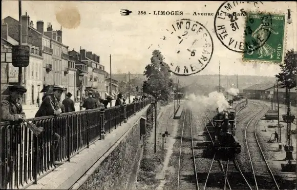 Ak Limoges Haute Vienne, Avenue de la Gare