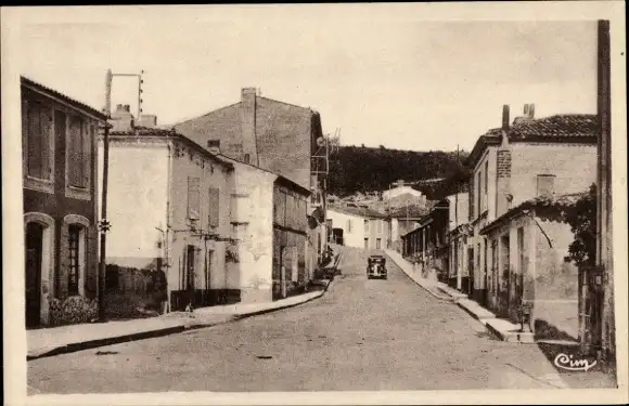 Ak Mortagne sur Gironde Charente Maritime, La Rive, Abfahrt von der alten Straße