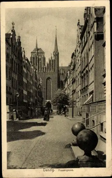 Ak Gdańsk Danzig, Frauengasse