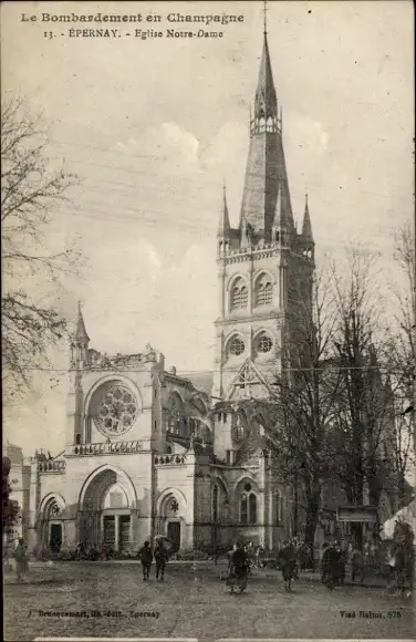 Ak Epernay Marne, Kirche Notre-Dame