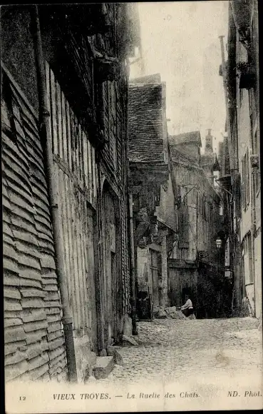 Ak Troyes-Aube, La Ruelle des Chats