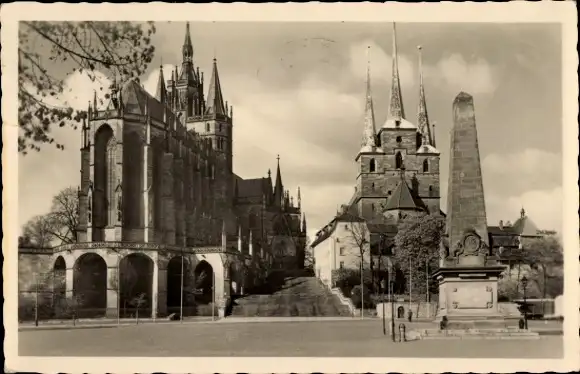 Ak Erfurt in Thüringen, Dom, Severkikirche