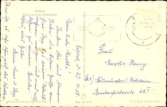 Ak Erfurt in Thüringen, Dom, Severkikirche