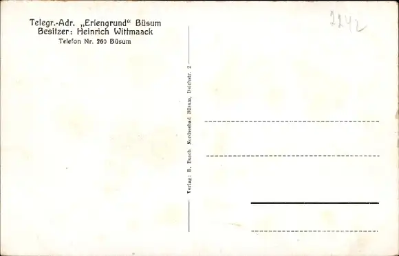 Ak Nordseebad Büsum, Erlengrund