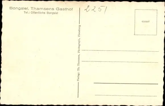 Ak Bongsiel Ockholm in Nordfriesland, Thamsens Gasthof, Reetdachhäuser