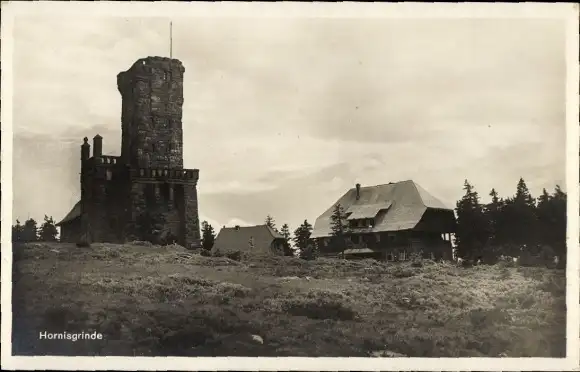 Ak Seebach in Baden Schwarzwald, Hornisgrinde, Kurhaus Hundseck, Turm