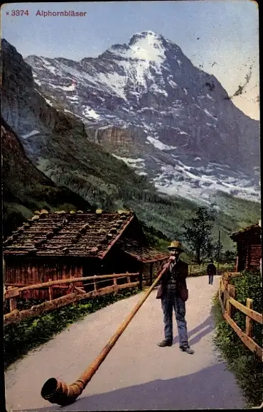 Ak Konstanz am Bodensee, Alphornbläser