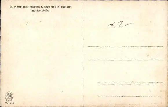 Künstler Ak Hoffmann, H., Berchtesgaden in Oberbayern, Watzmann, Hochkalter