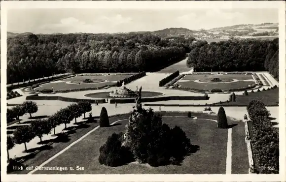 Ak Herrenchiemsee Herreninsel Chiemsee Oberbayern, Schlossgarten