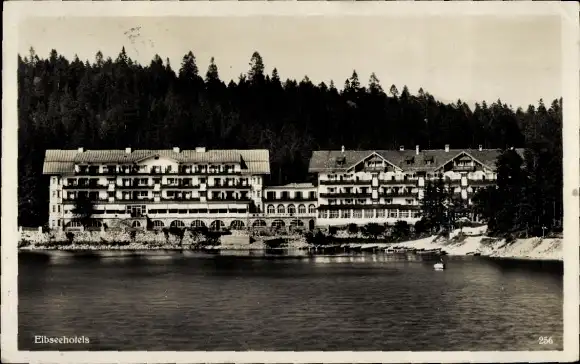 Ak Grainau in Oberbayern, Eibsee, Eibseehotels