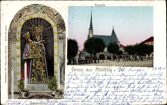 Ak Altötting in Oberbayern, Gnadenbild, Kapelle