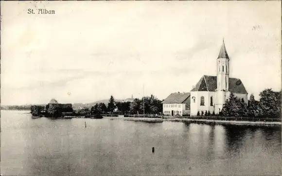 Ak St. Alban Dießen am Ammersee Oberbayern, Kirche