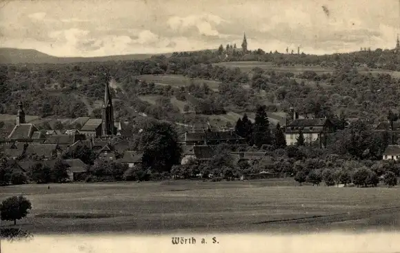 Ak Wœrth sur Sauer Woerth Wörth an der Sauer Elsass Bas Rhin, Gesamtansicht