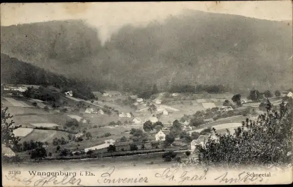 Ak Wangenbourg Wangenburg Elsass Bas Rhin, Schneetal