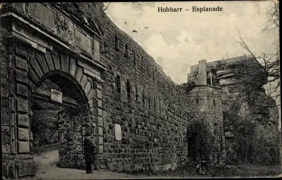 Ak Saverne Zabern Elsass Bas Rhin, Château du Haut-Barr, Burg Hohbarr, Esplanade