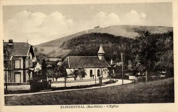 Ak Klingenthal Elsass Bas Rhin, Kirche