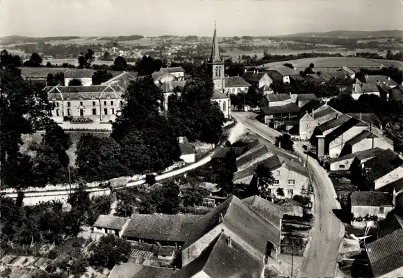 Ak Aisey Haute-Saône, Kirche, Schloss