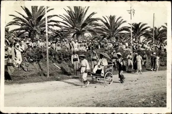 Ak Bizerte Tunesien, Rikscha, Publikum