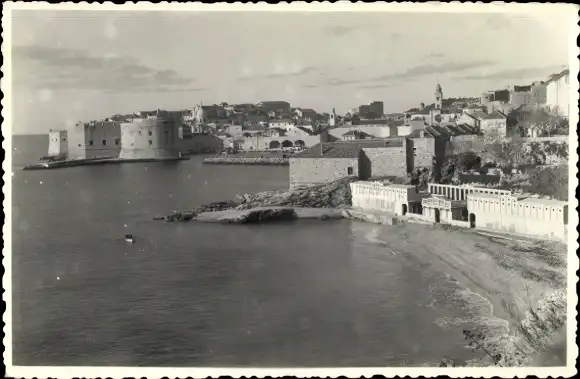 Ak Dubrovnik Kroatien, Uferansicht