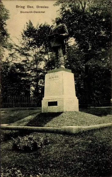 Ak Brzeg Brieg Schlesien, Bismarck-Denkmal