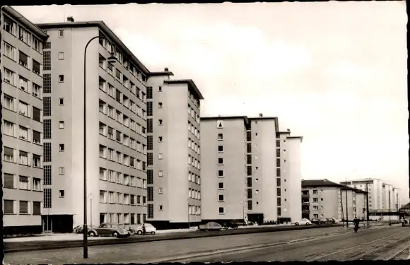 Ak Ludwigshafen am Rhein, Saarlandstraße, Hochhäuser