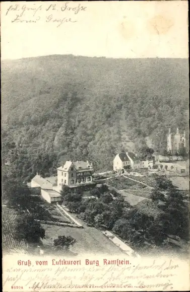 Ak Kordel im Kylltal, Burg Ramstein, Talblick, Ruine