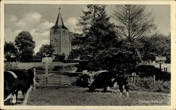 Ak Garderen Gelderland, Dorfpartie, Kirche