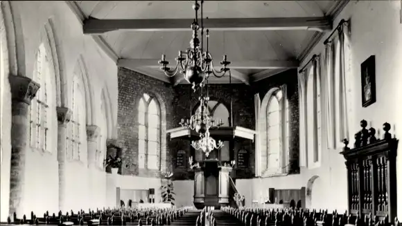 Ak Waarde Zeeland Niederlande, Interieur Ned. Herv. Kerk