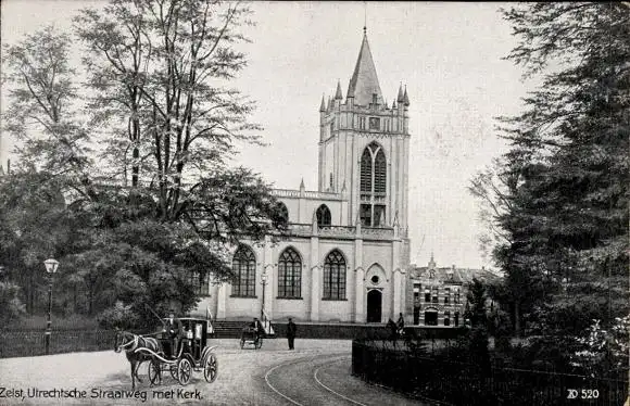 Ak Zeist Utrecht Niederlande, Utrechtsche Straatweg, Kirche