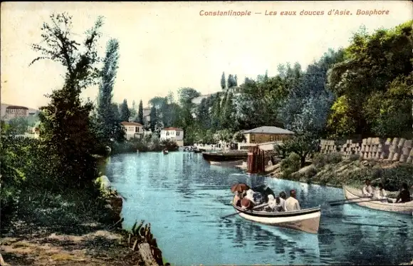 Ak Konstantinopel Istanbul Türkei, Eaux douces d'Asie, Bosporus