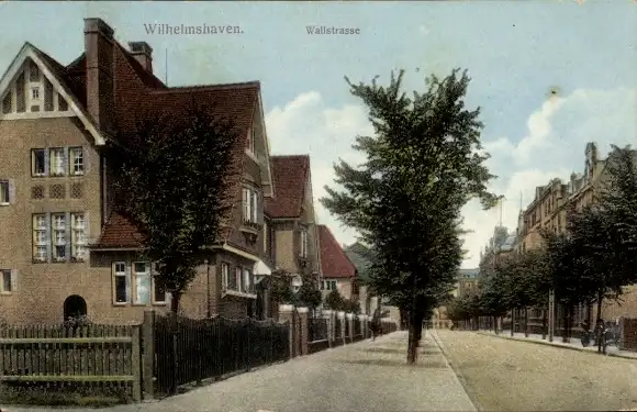 Ak Wilhelmshaven an der Nordsee, Wallstraße