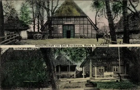 Ak Holm Ostseebad Schönberg in Holstein, Gastwirtschaft, Garten